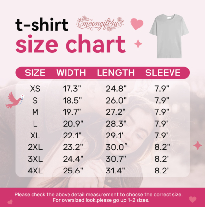 Custom Couple Photo Outline Center Embroidered T-Shirt Sweatshirt Hoodie