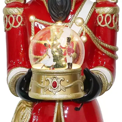 💥Last Day Clearance🎄Methtmber's Mathtrk 6' Pre-Lit Musical Grand Nutcracker with Snowglobe