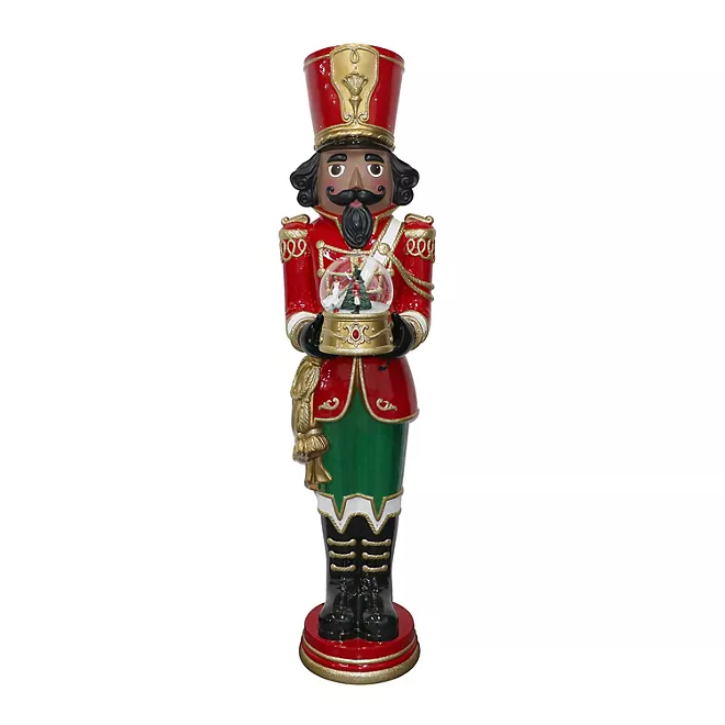 💥Last Day Clearance🎄Methtmber's Mathtrk 6' Pre-Lit Musical Grand Nutcracker with Snowglobe