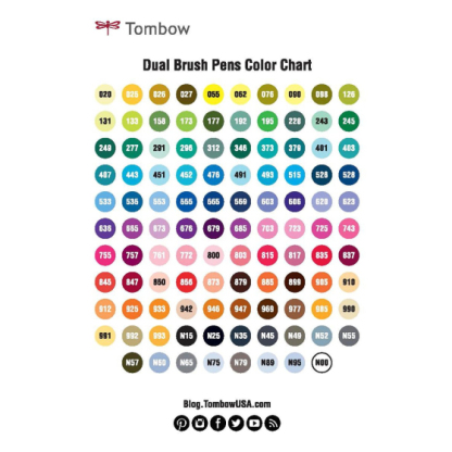 Marker Desktop Organizer With 108 Tomthtbow Dual Brush Pens