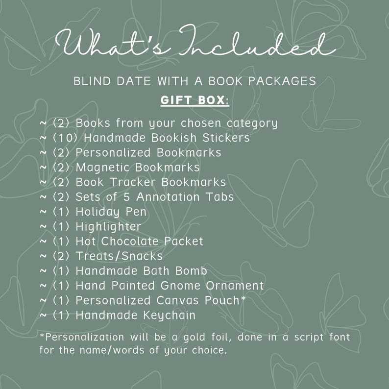 Blind Date With a Book, Holiday Aesthetic, Personalized Bookish Gifts for Readers, Christmas Book Lover Gift, Dark Romance, Booktok