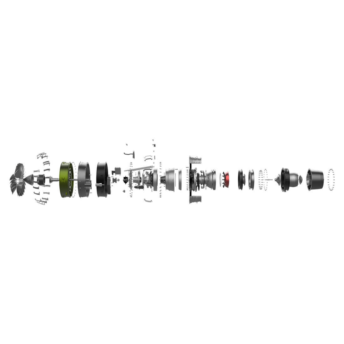 TECHING DIY Twin-spool Turbofan Engine Kits Assembly 1/10 Electric Aircraft Engine DM119