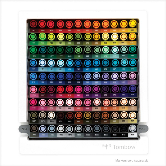 Marker Desktop Organizer With 108 Tomthtbow Dual Brush Pens