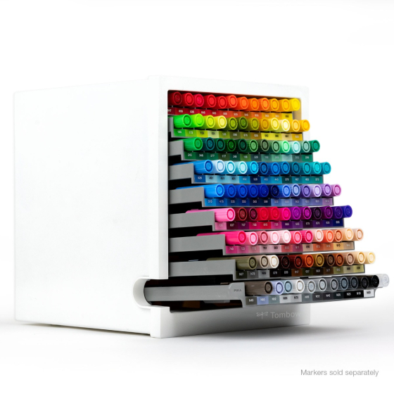 Marker Desktop Organizer With 108 Tomthtbow Dual Brush Pens