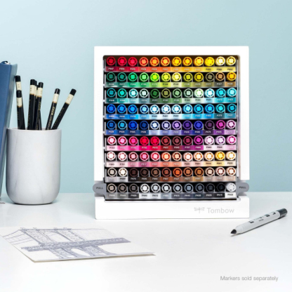 Marker Desktop Organizer With 108 Tomthtbow Dual Brush Pens