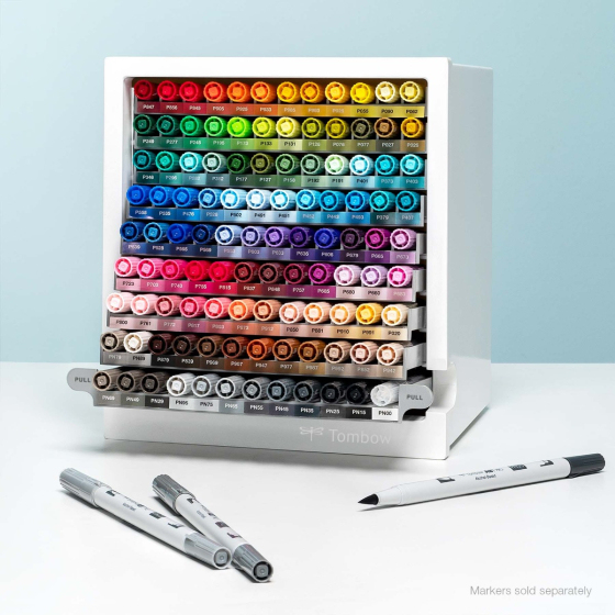 Marker Desktop Organizer With 108 Tomthtbow Dual Brush Pens