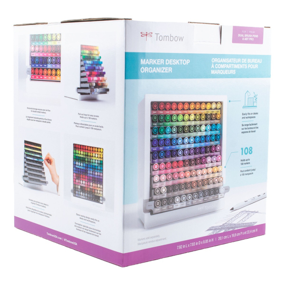 Marker Desktop Organizer With 108 Tomthtbow Dual Brush Pens