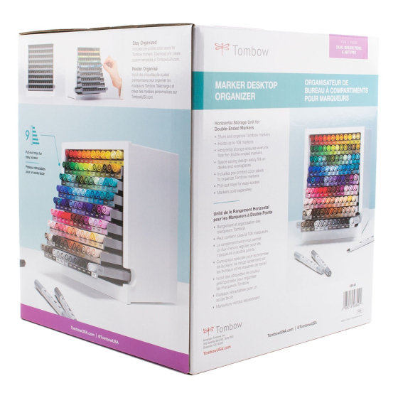 Marker Desktop Organizer With 108 Tomthtbow Dual Brush Pens