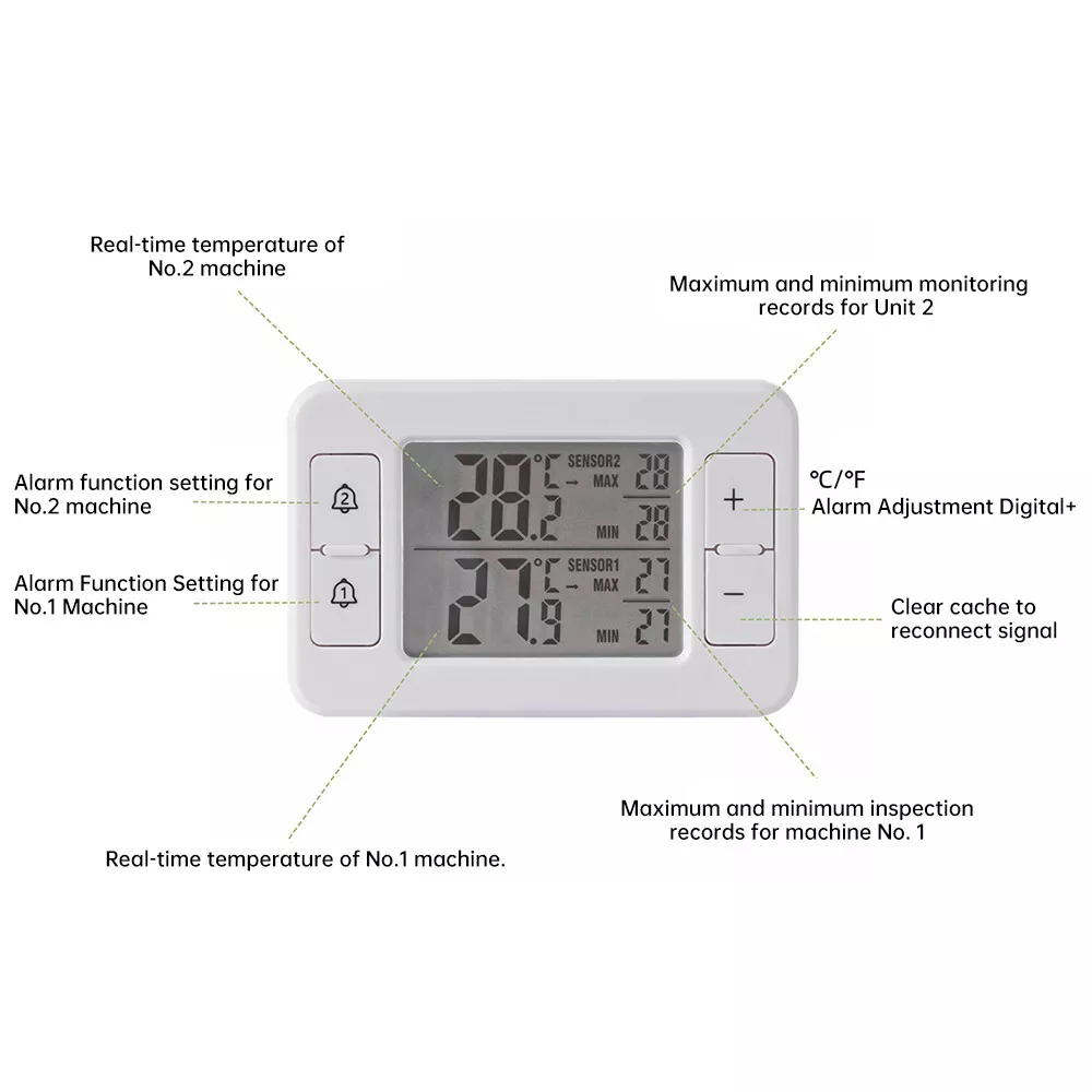 Digital Refrigerator Wireless Transmission Thermometer