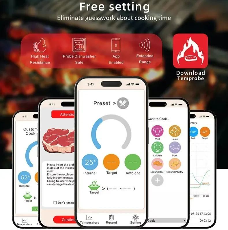 Dual Temperature Smart Meat thermometer