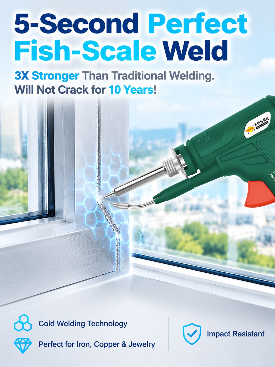Portable 5-in-1 AI Laser Welding Gun: 3s Cutting, 5s Repair, 10s Rust Removal！