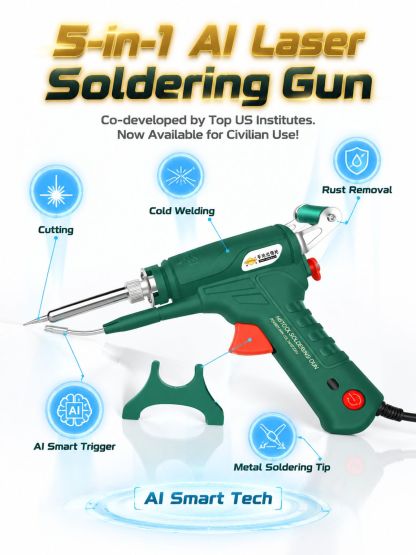 Portable 5-in-1 AI Laser Welding Gun: 3s Cutting, 5s Repair, 10s Rust Removal！
