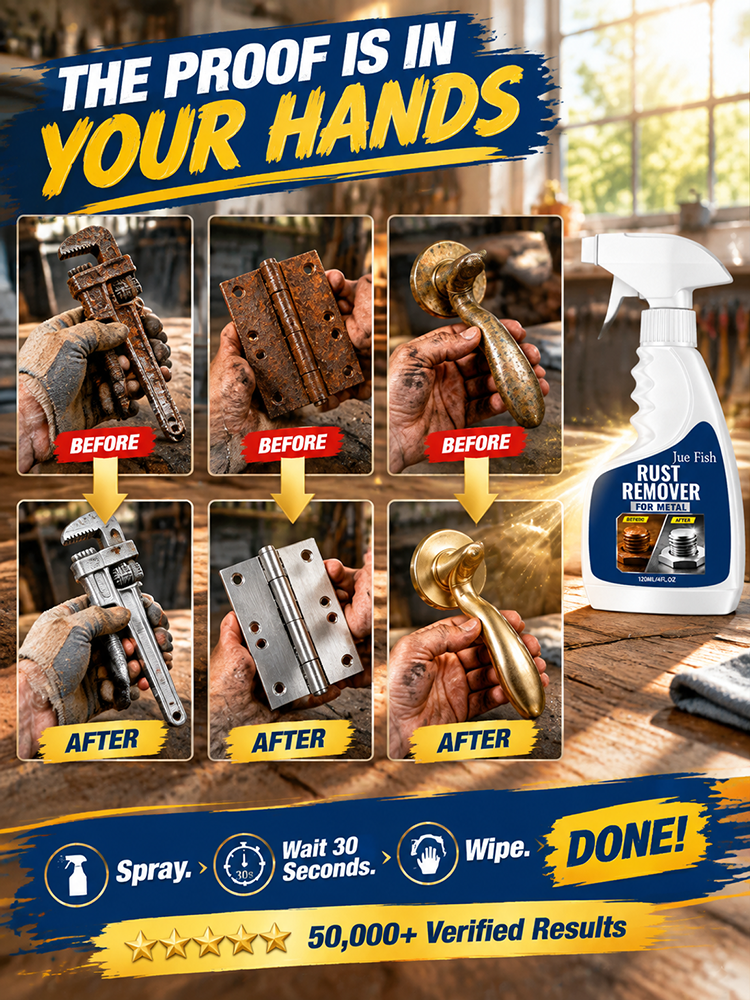 [Removes Surface Rust in 3 Seconds] Household Hardware Rust Remover and Cleaner