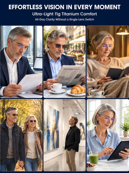 Ditch the extra pairs: Real-time, auto-focus smart glasses that adapt to your vision instantly.