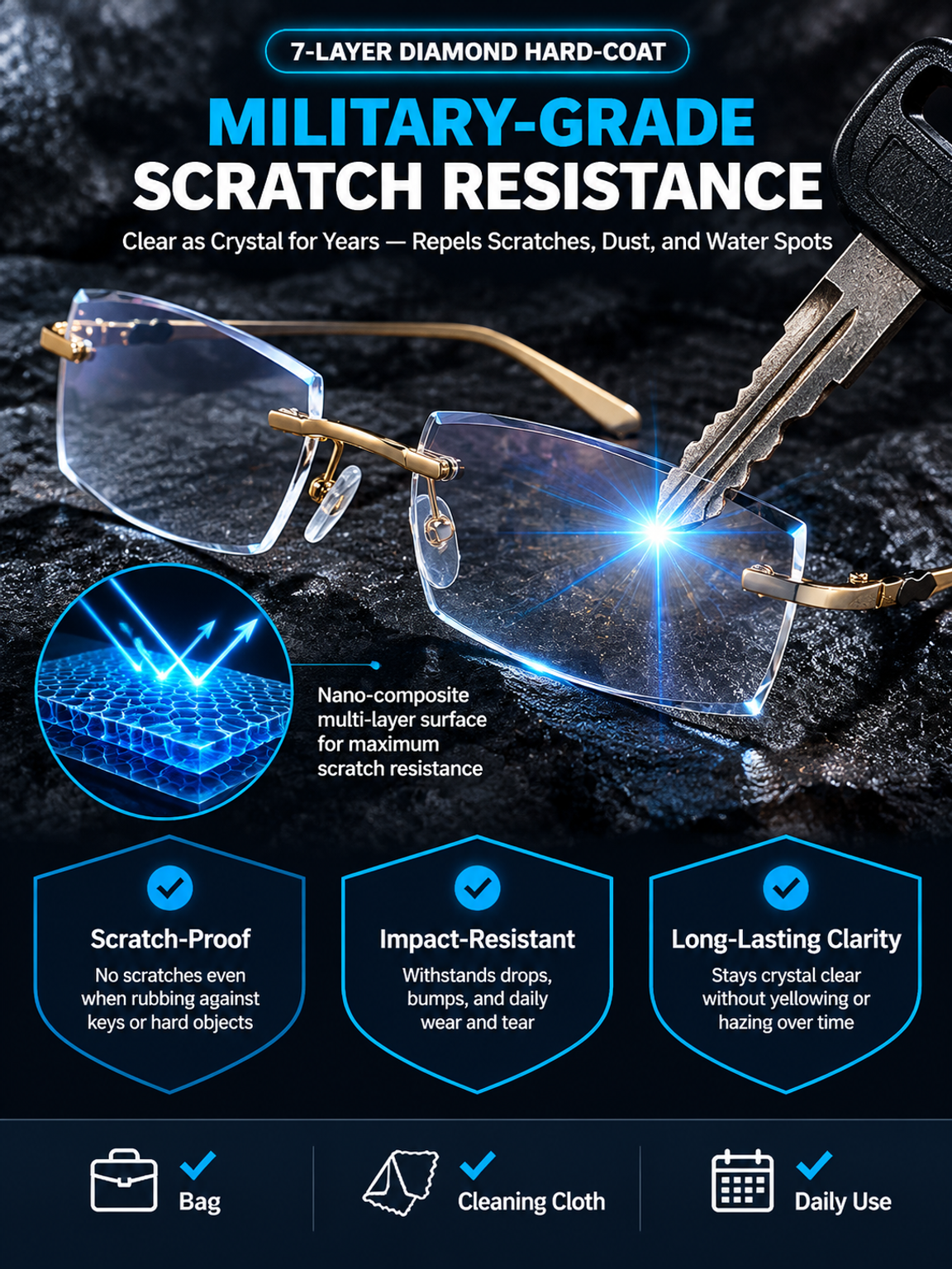 Ditch the extra pairs: Real-time, auto-focus smart glasses that adapt to your vision instantly.