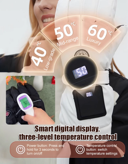 Quick-Warm Smart Electric Ski Gloves
