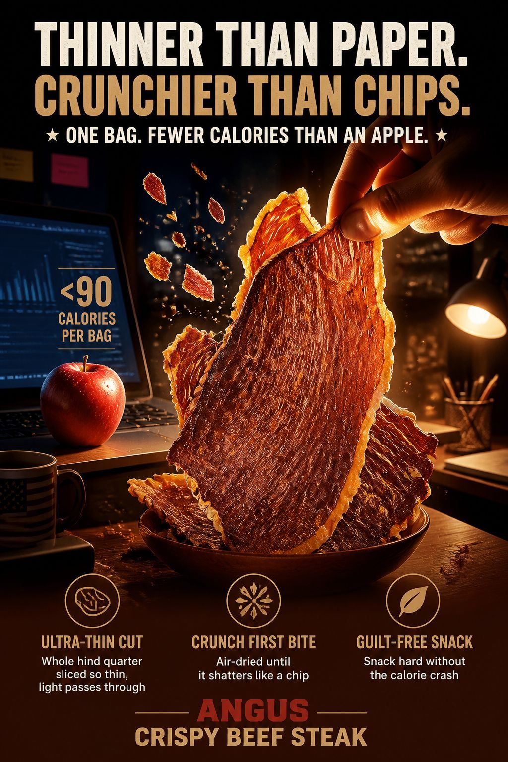 Angus beef crisps