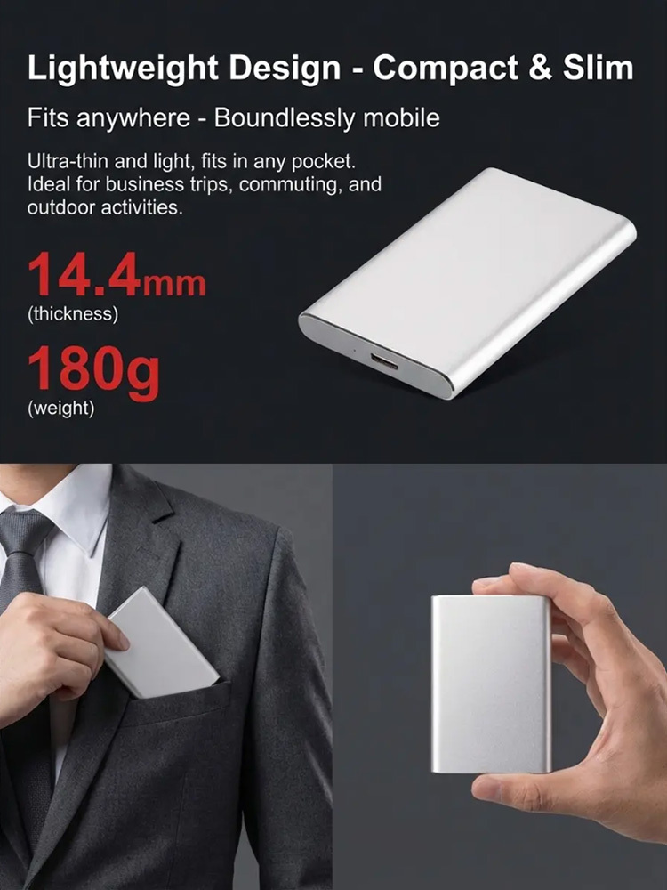 [3 Movies Per Second] Ultra-thin High-speed Solid State Drive