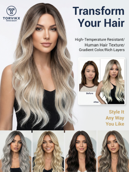 Heat-Resistant Curly Synthetic Wig [Supports Perming and Dyeing]