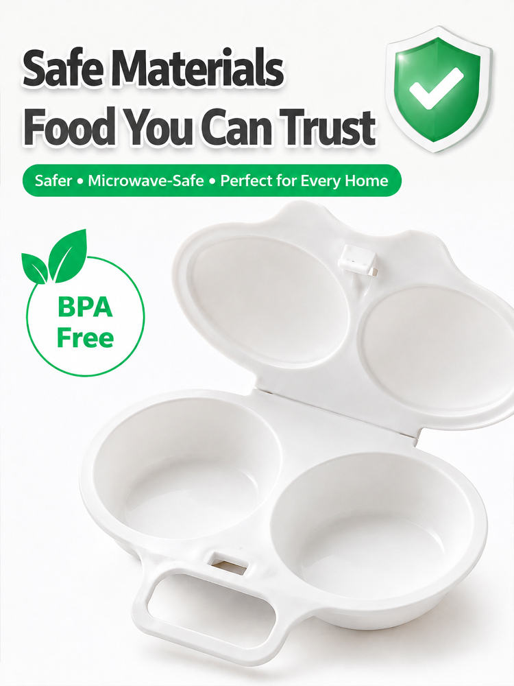 Michelin-Grade Double Compartment Microwave Egg Steamer