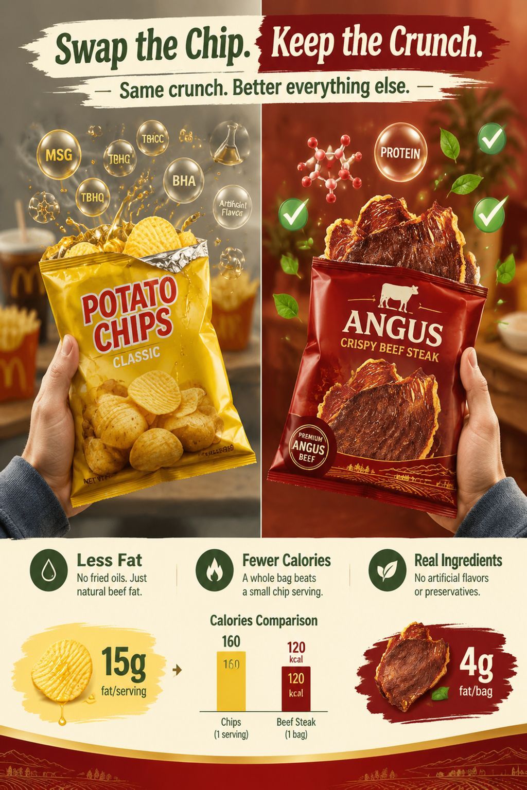 Angus beef crisps