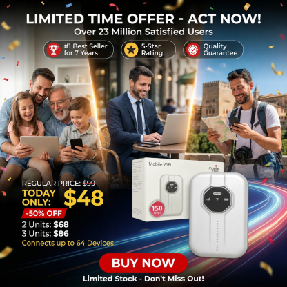 Free Internet in Your Pocket 5G Router, Pay $49 Once, Get Data for Life. Unlimited Global Internet. Zero Monthly Fees. Forever. 