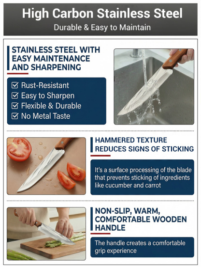 Upgrade of hand-forged boning knife