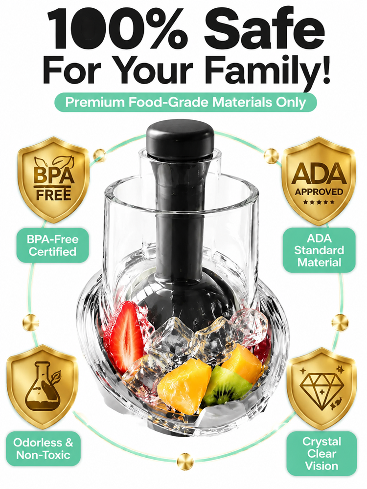 100% Pure Fruit Ice Cream Maker - 60s Auto Dessert Machine, Healthy & Zero Fat for Family