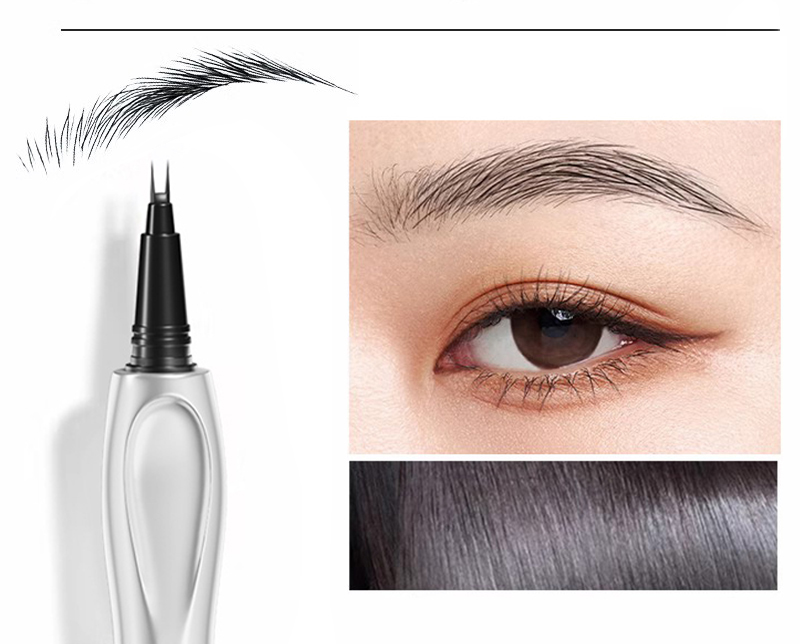 Bifurcated Positioning Eyebrow Pencil Waterproof Long Lasting Non-Color Loss
