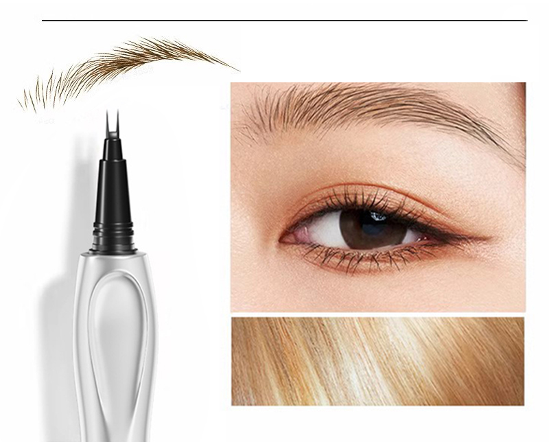 Bifurcated Positioning Eyebrow Pencil Waterproof Long Lasting Non-Color Loss