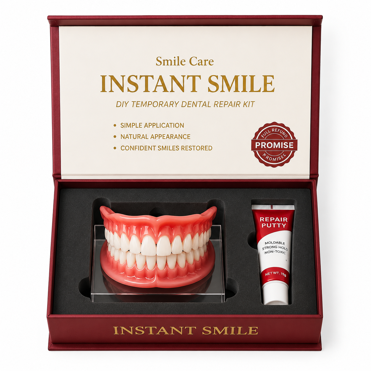 [Show Off Your Confident Smile] Full Set of Upper and Lower Dentures