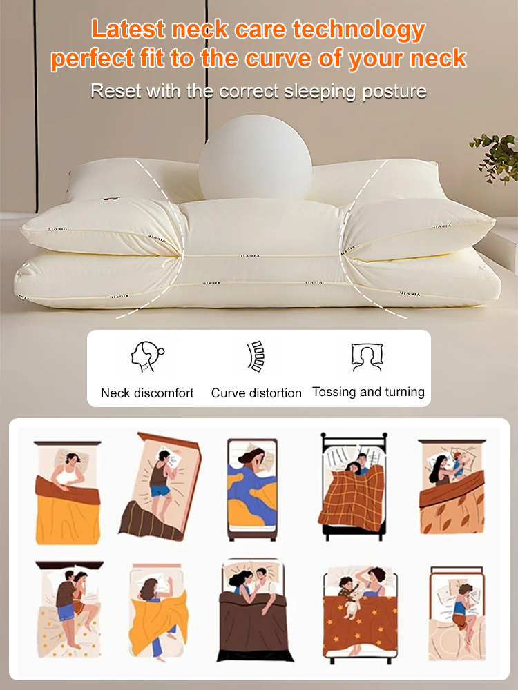 Two-in-one neck support pillow