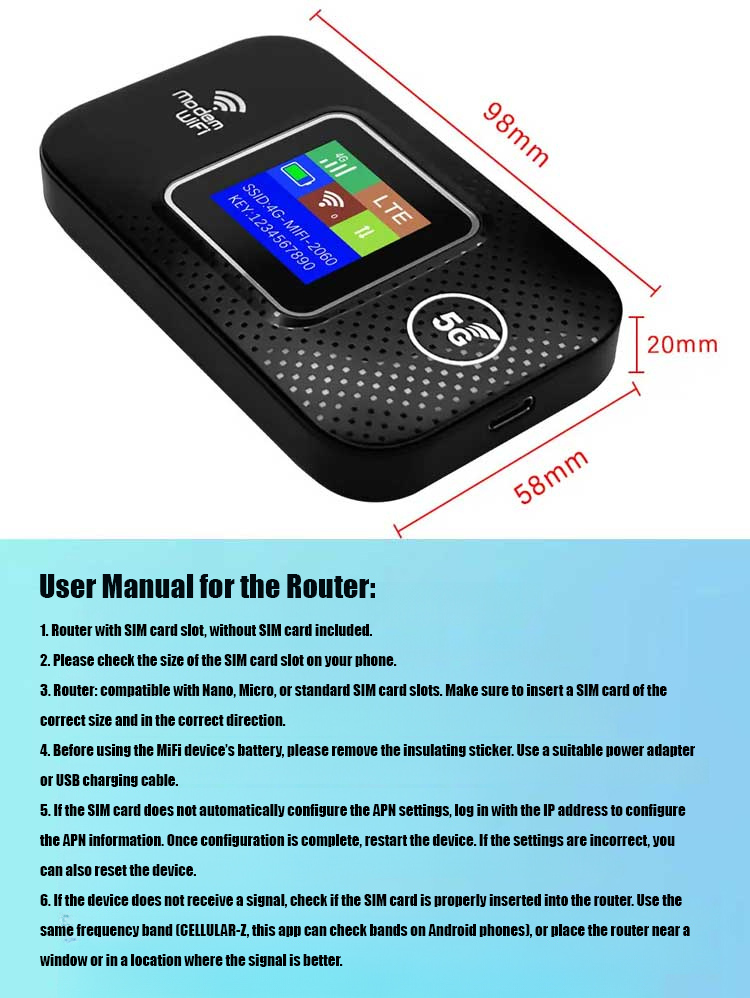 Unlimited 5G High-Speed Portable WiFi - Ready to Use