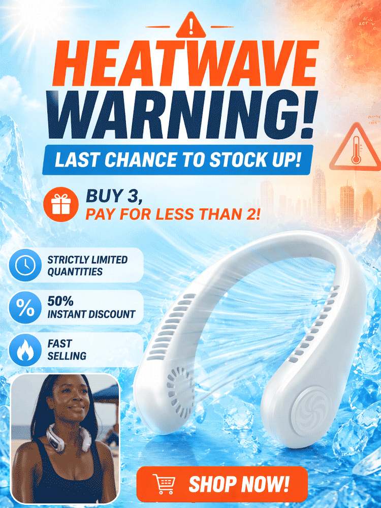 [Instantly Drops to 90° N] Hurricane-Grade Neck Fan