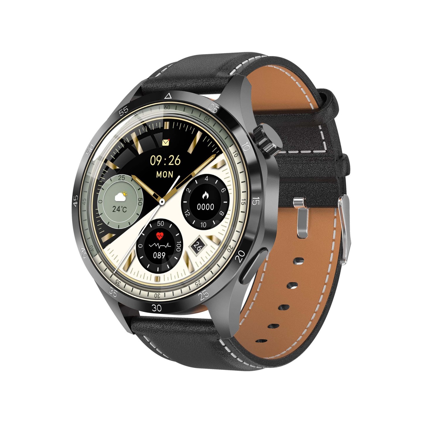 Waterproof smartwatch with blood glucose and heart rate monitoring