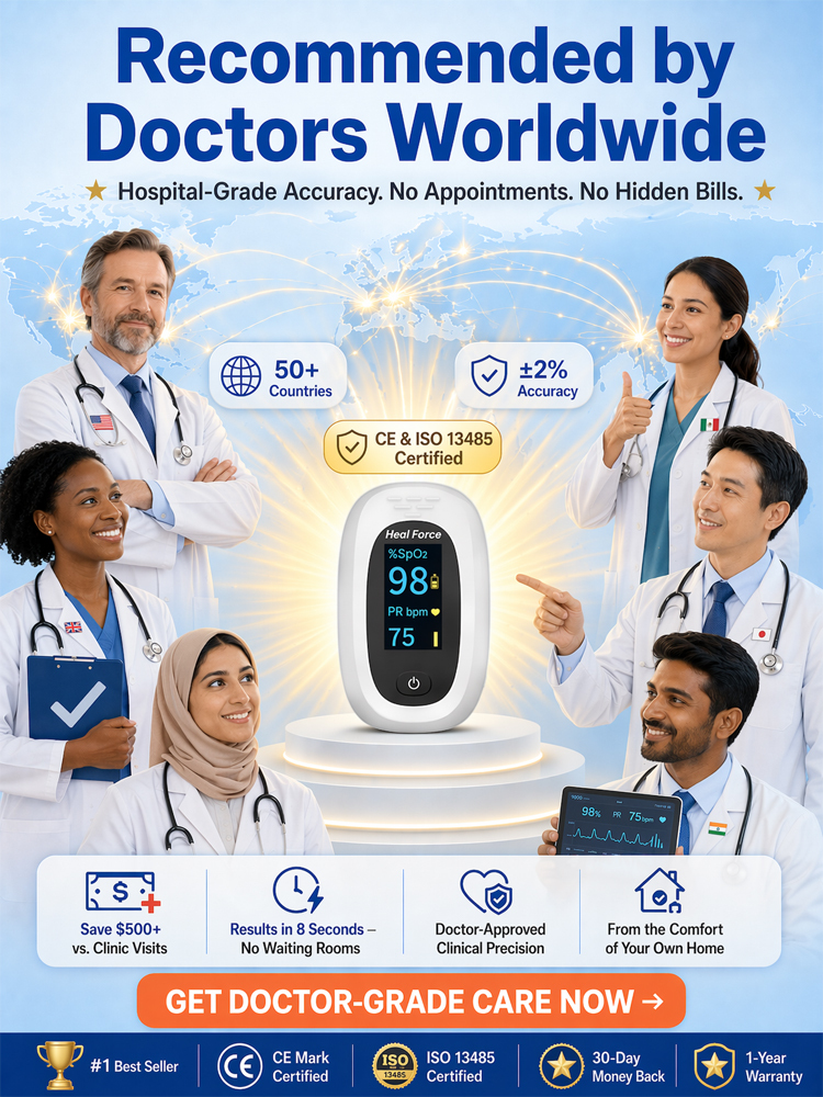 Home-use device for measuring heart rate, pulse rate and blood oxygen level