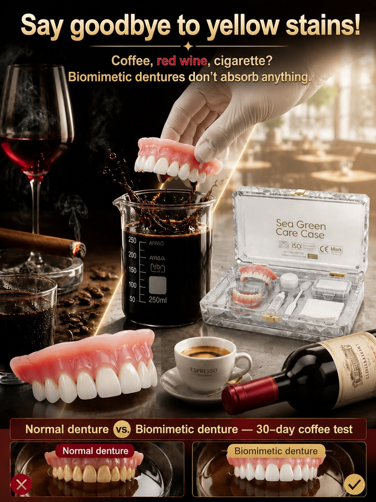 【Recreate the Bite Feeling of Being 20】Confident Smile Luxury Denture Set