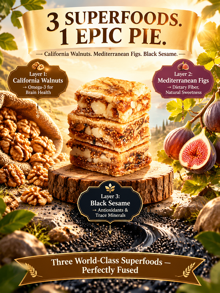 [Three Layers of Filling] Fig  Black Sesame  and Walnut Pie