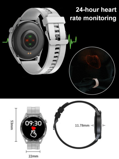 Monitoring heart rate/blood glucose Bluetooth watch