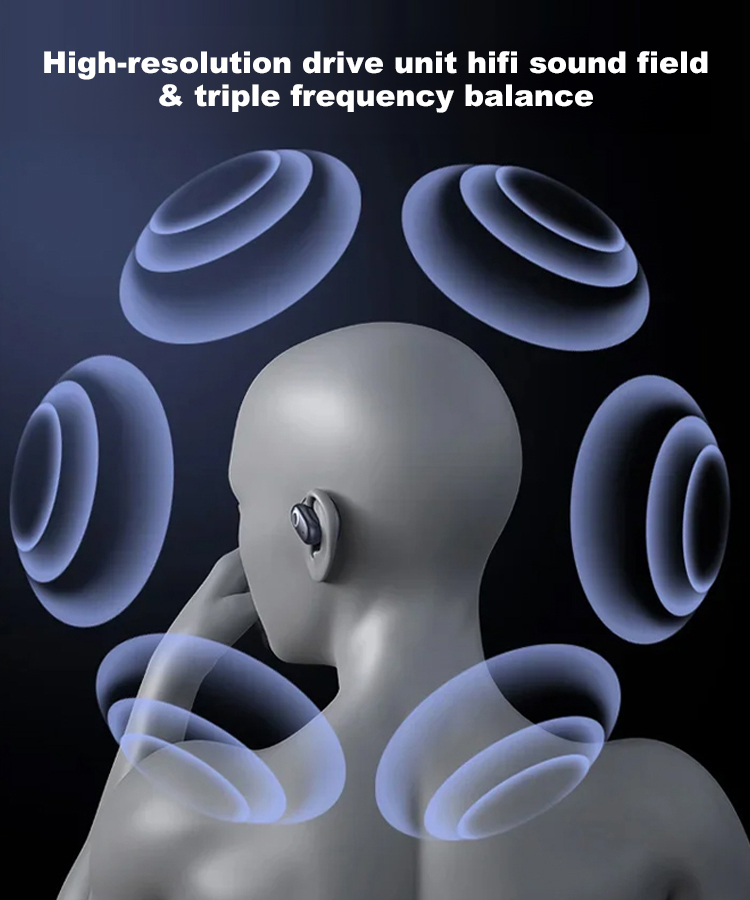 Wireless Bluetooth headset without ear hook