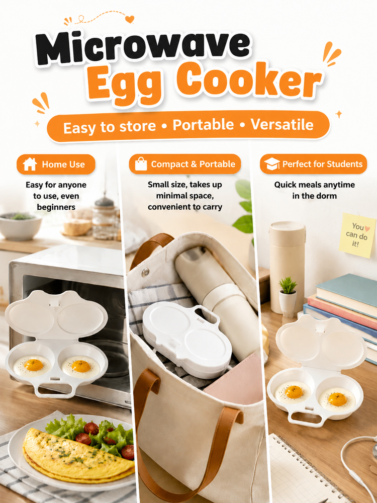 Michelin-Grade Double Compartment Microwave Egg Steamer