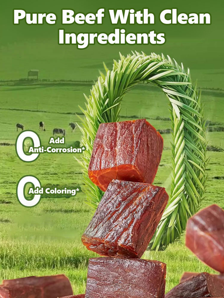 Add high-protein pure beef jerky.