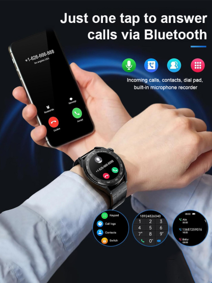 Watch6 Smart Monitoring Sports Watch with Steel Band