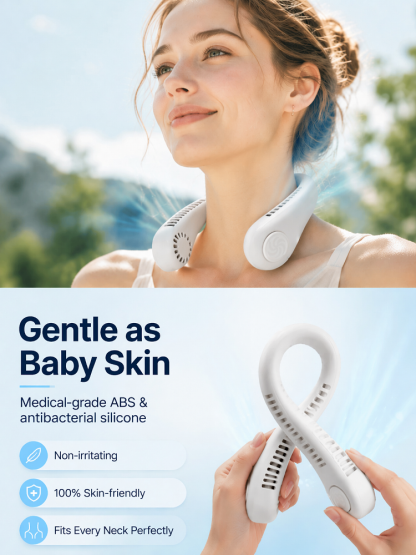 [Instantly Drops to 90° N] Hurricane-Grade Neck Fan