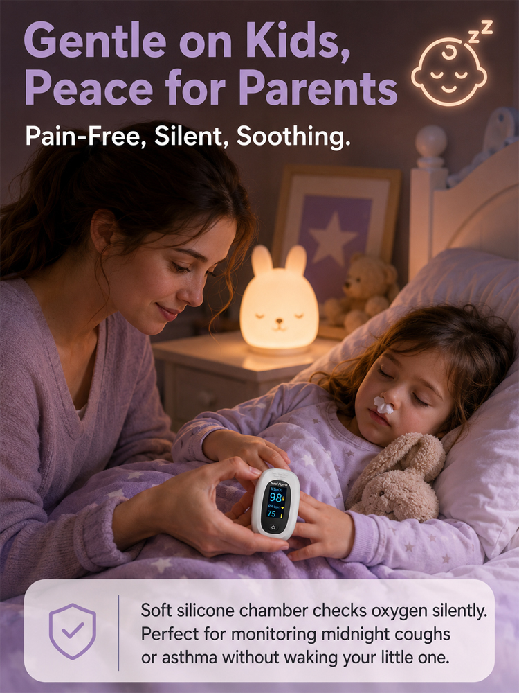 Home-use device for measuring heart rate, pulse rate and blood oxygen level
