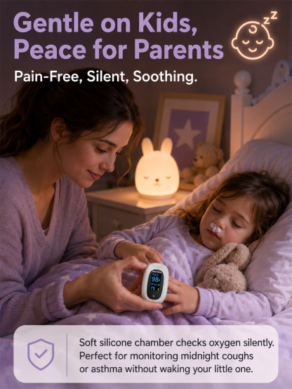 Home-use device for measuring heart rate, pulse rate and blood oxygen level