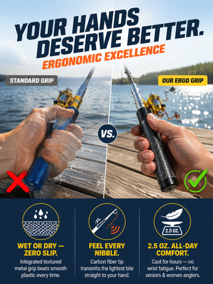 Portable pen fishing rod