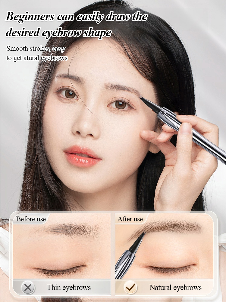 Bifurcated Positioning Eyebrow Pencil Waterproof Long Lasting Non-Color Loss
