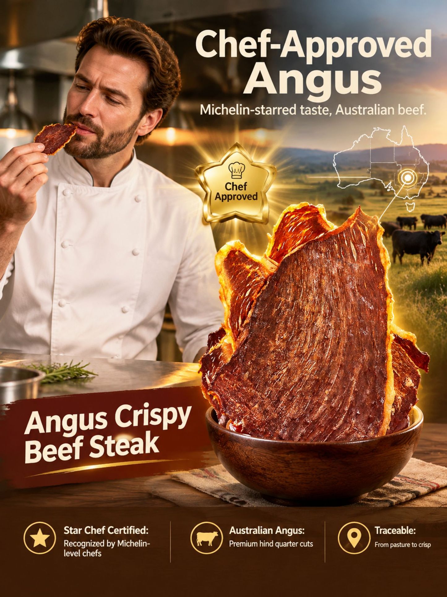 Angus beef crisps