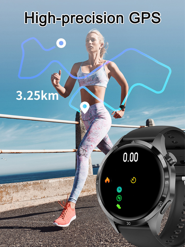 Waterproof smartwatch with blood glucose and heart rate monitoring